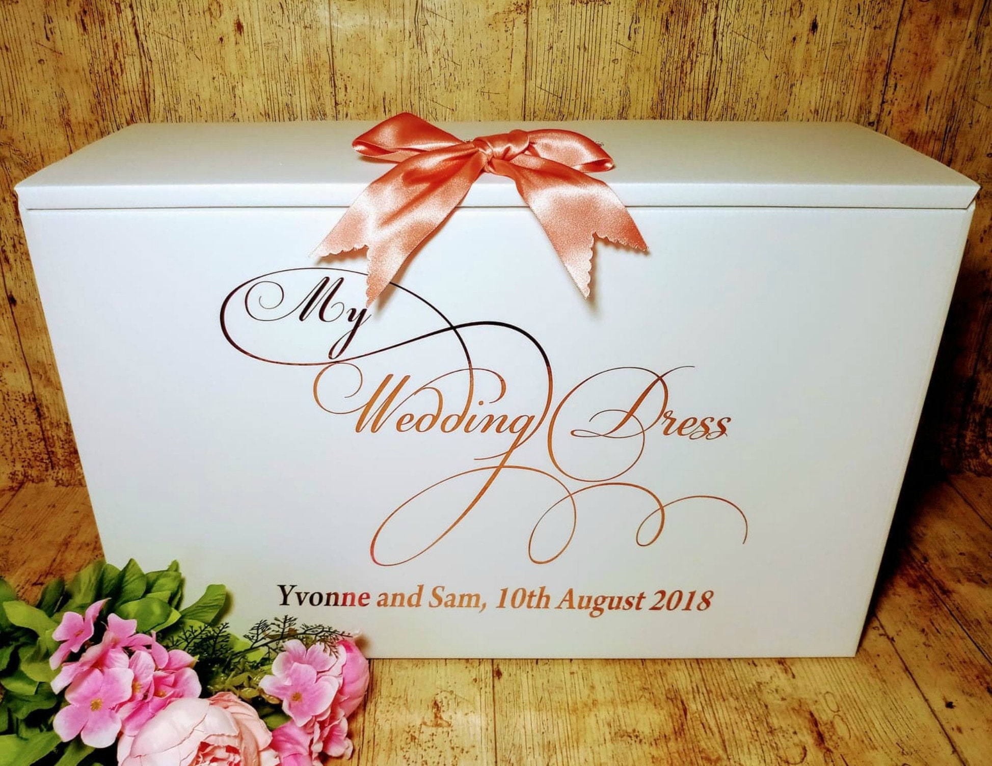 Wedding Dress Box Personalised My Wedding Dress Box Etsy