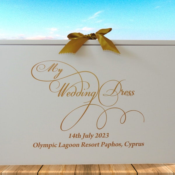 Wedding Dress Box, Personalised, My Wedding Dress Box,