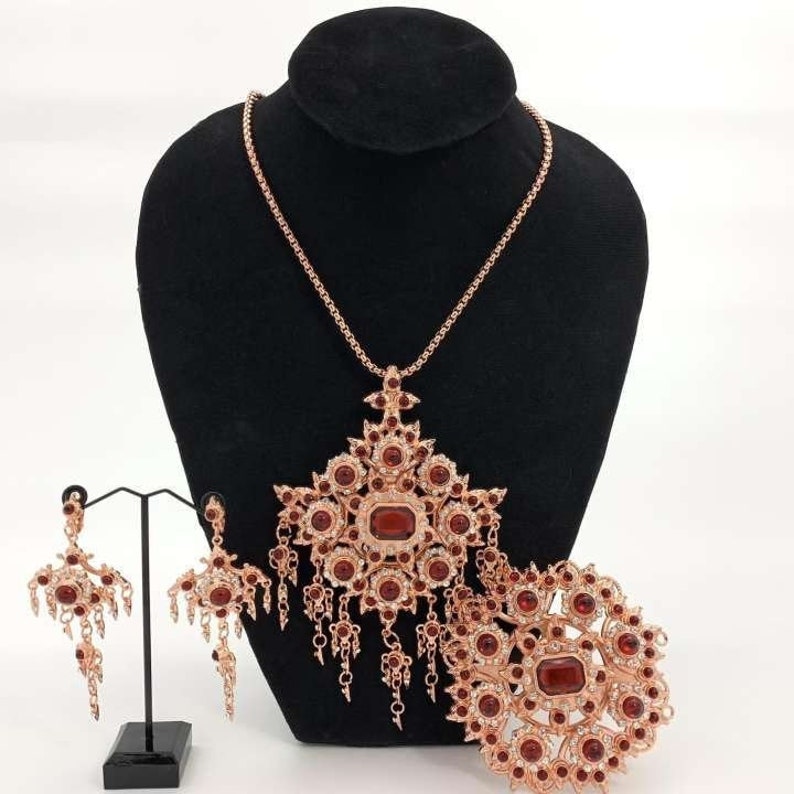 Thai Jewelry Set in Rose Gold Traditional style Thai Jewelry Etsy