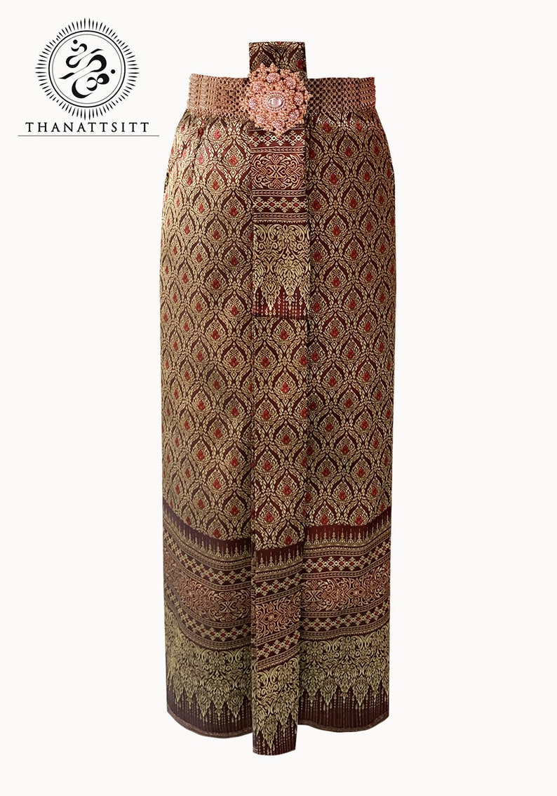 Thai Traditional Wedding Dress With Beautiful Lace Sash Asian Fashion