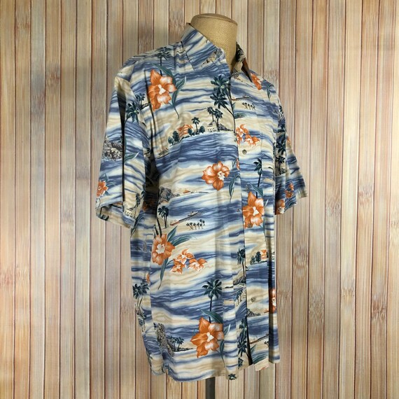 Throwback Hawaiian Shirt, Classic Print, Size LT … - image 10