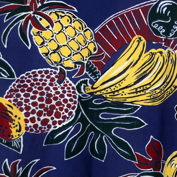 Hawaiian Shirt, Size Large, Blue with Tropical Fr… - image 3
