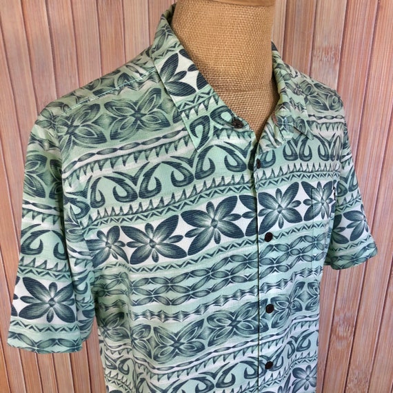 Hawaiian Shirt from Quiksilver, Size 2XLarge, Gree