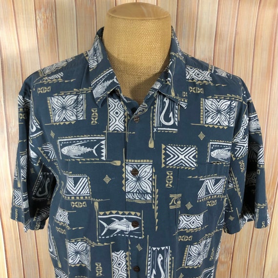 Hawaiian Shirt from Quiksilver, Size 2XLarge, Blu… - image 3