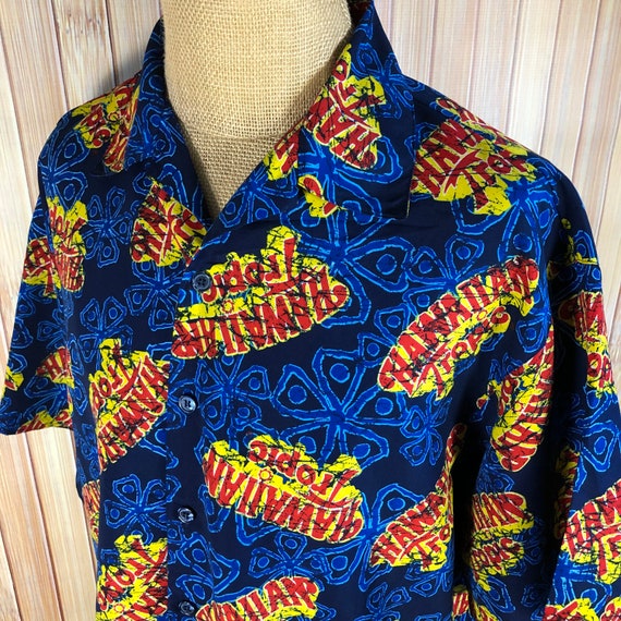 Hawaiian Tropics Hawaiian Shirt, Size XXL, Abstra… - image 1
