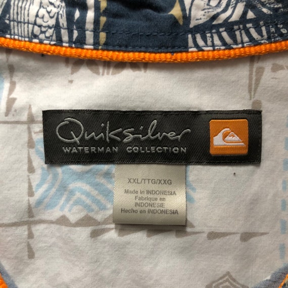 Hawaiian Shirt from Quiksilver, Size 2XLarge, Blu… - image 8