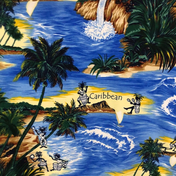 Hawaiian Shirt, Size Large, Blue with Tropical Ca… - image 4