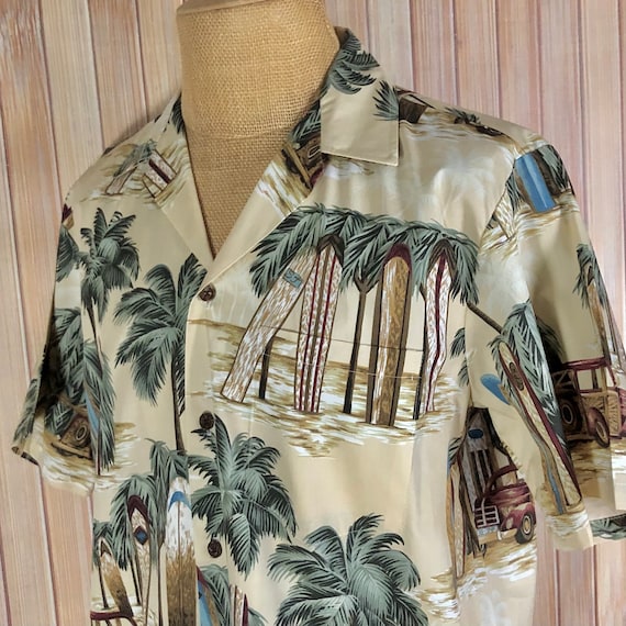 Hawaiian Shirt from RJC, Size Large, Surfboards a… - image 1