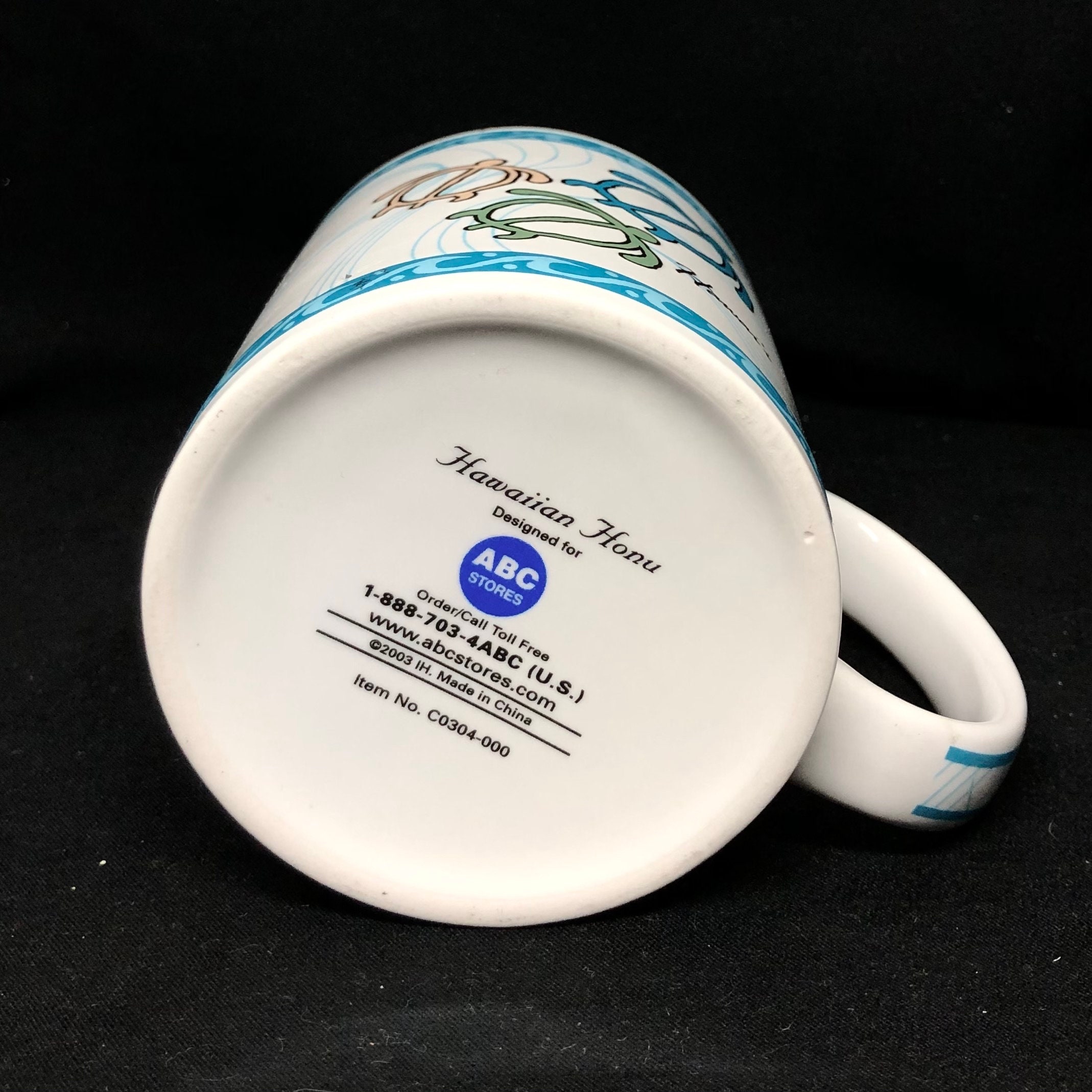Collectible Hawaiian Coffee Mug, Ceramic, White With Hawaiian Sea Turtles,  Designed for the ABC Stores - Etsy