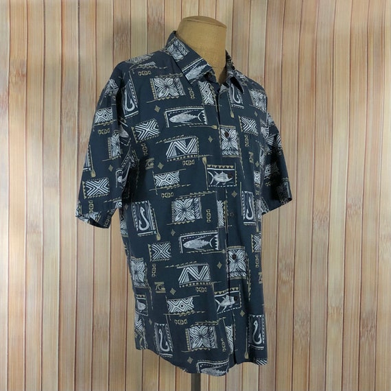 Hawaiian Shirt from Quiksilver, Size 2XLarge, Blu… - image 10