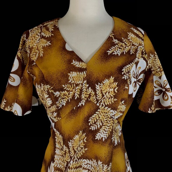 Vintage Hawaiian Maxi Dress, Tag Size 10 (modern … - image 3