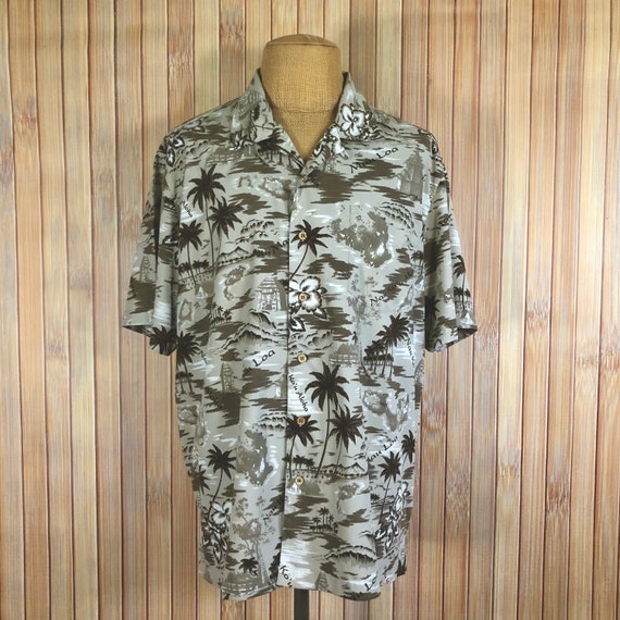 Hawaiian Shirt from Trader Bay, Size XL, Brown with T… - Gem