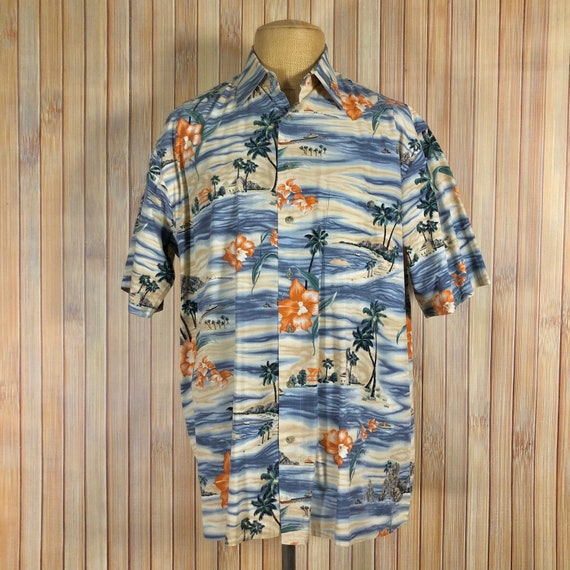 Throwback Hawaiian Shirt, Classic Print, Size LT … - image 2