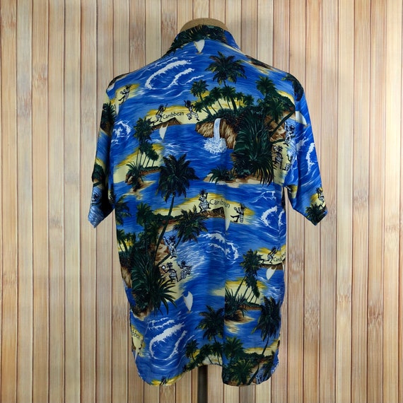 Hawaiian Shirt, Size Large, Blue with Tropical Ca… - image 5