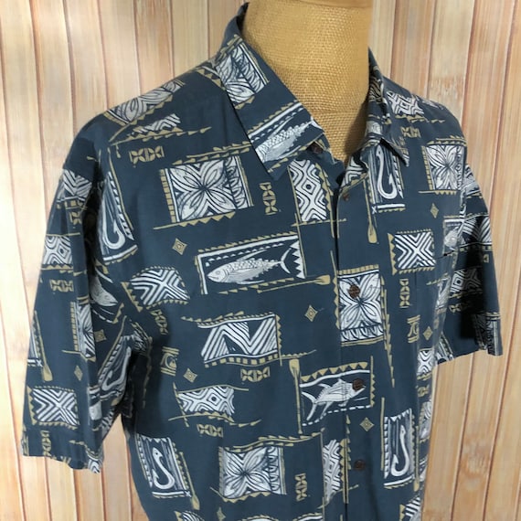 Hawaiian Shirt from Quiksilver, Size 2XLarge, Blu… - image 1