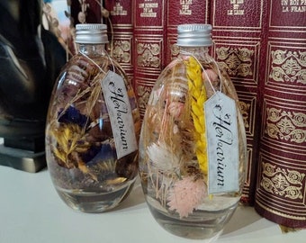 Egg Herbarium bottle | Composition dried flowers in bottle | Decoration cabinet of curiosity; Gifts