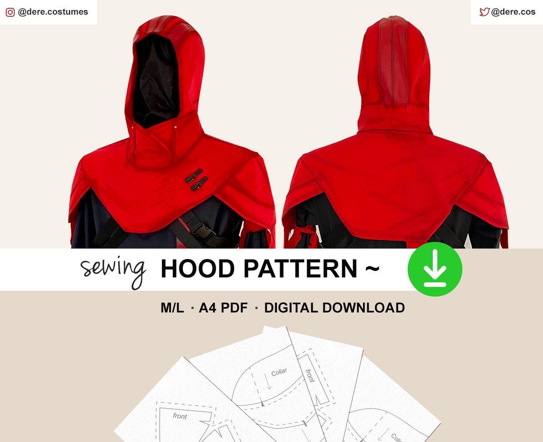 Assassins Creed Hood Sewing Pattern