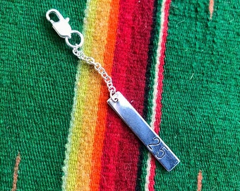 Long SIlver weight loss chain, Skinny AF weight loss keychain, personalized journey, charms, tracker motivation, weight watchers diet funny