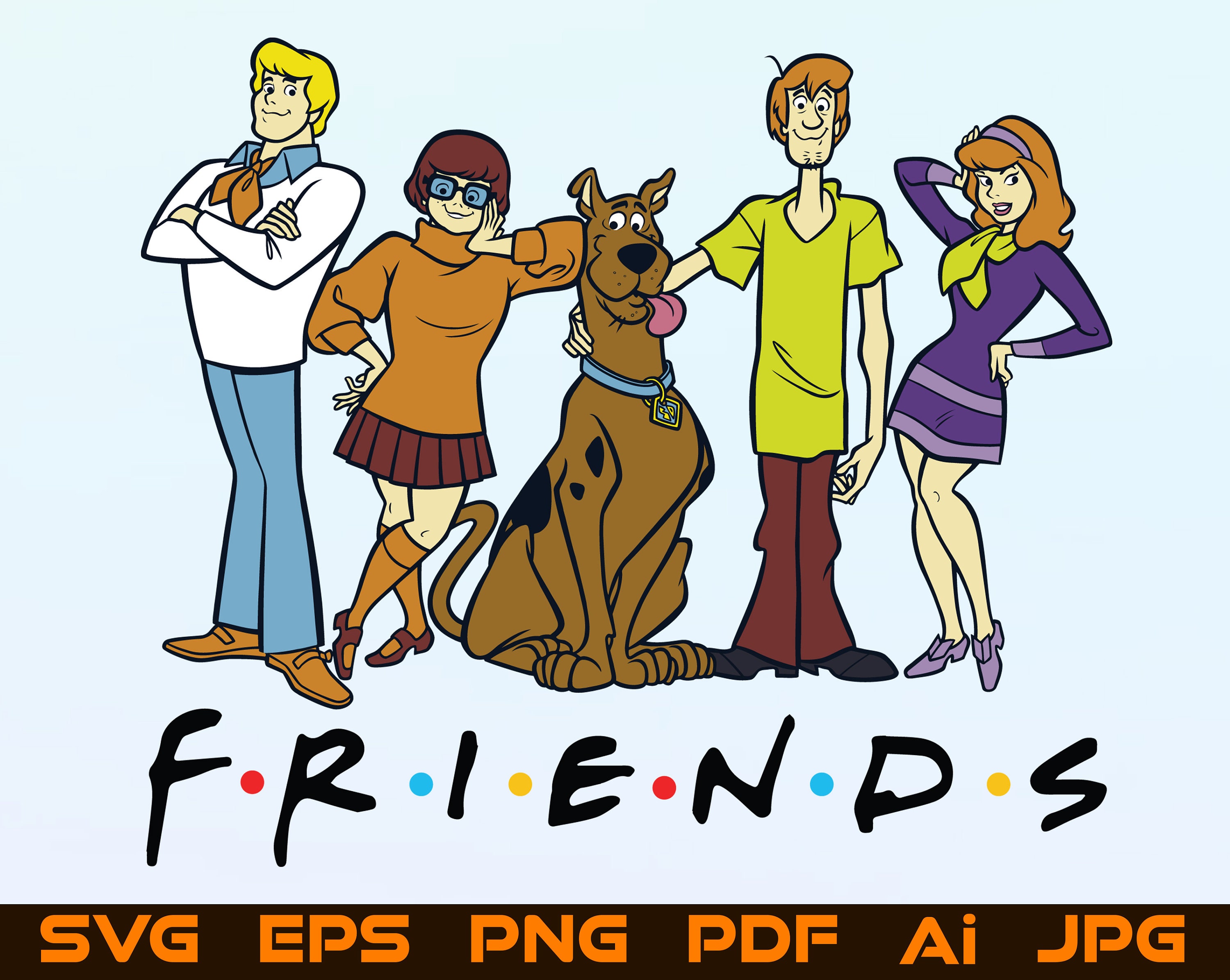 Scooby Doo Friends 2 Svg Cut File For Cricut Design Space Etsy