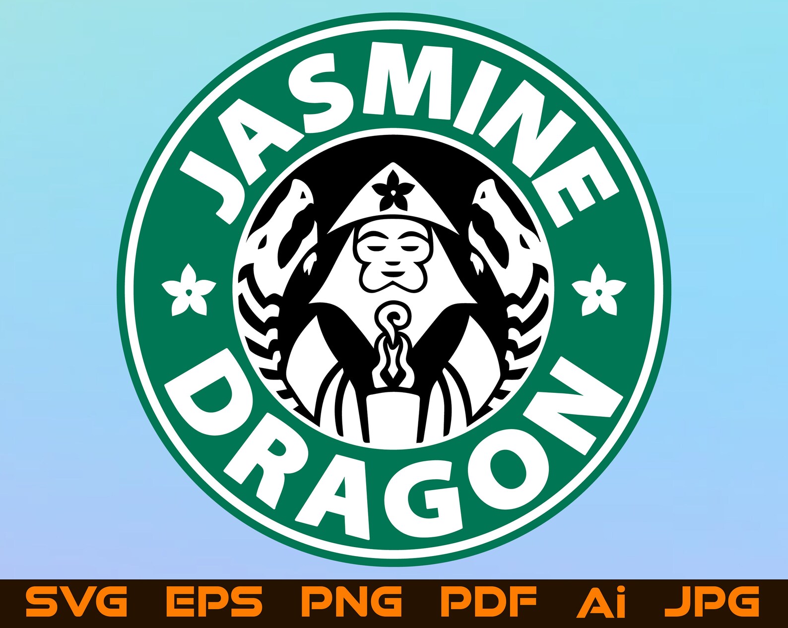 Jasmine Dragon Svg Starbucks Uncle Iroh Avatar The Last Etsy