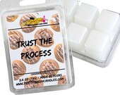 Cinnamon Roll Waxmelt Cinnamon Bun Tart Trust the process Clamshell Wickless Candle