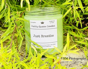 Eucalyptus candle | Just Breathe | Calming Candle | Soy Wax Candle | Sinus Relief