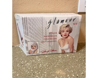 VTG Marilyn Monroe Glamour Set Sèche-cheveux volumateur Soft Bonnet Styler Salton