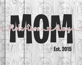Download Mom Established Svg Etsy
