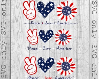 Free Free 309 Peace Love America Sunflower Svg SVG PNG EPS DXF File