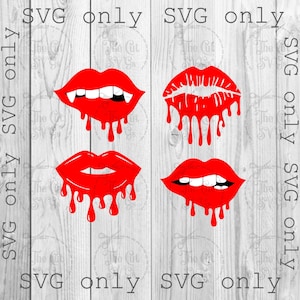 Dripping Lips Svg, Lips Dripping Svg, Lips Svg, Red Lips, Blood Svg, Dripping Blood Svg, Halloween svg, Killer Squad svg, Svg Only
