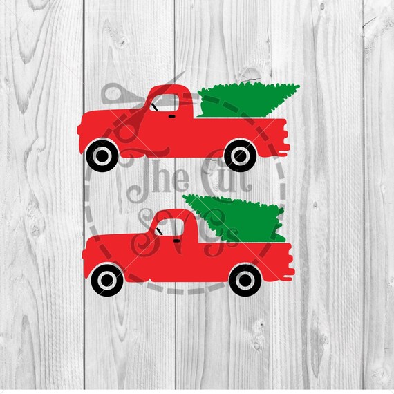 Download Free Christmas Truck Tree Svg Vintage Truck Svg Christmas Etsy SVG DXF Cut File