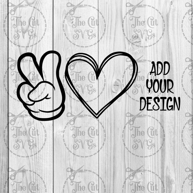 Download Peace Love SVG Hand Peace Sign SVG Hand Drawn Heart Svg | Etsy