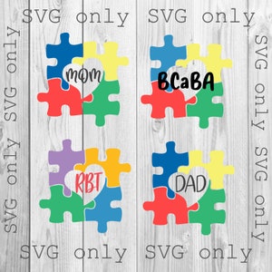 Autism Svg, Autism Puzzle Svg, Autism Awareness svg, RBT Svg, ABA svg, Puzzle Piece svg, BCBA svg, Awareness svg Cricut Silhouette Svg Only