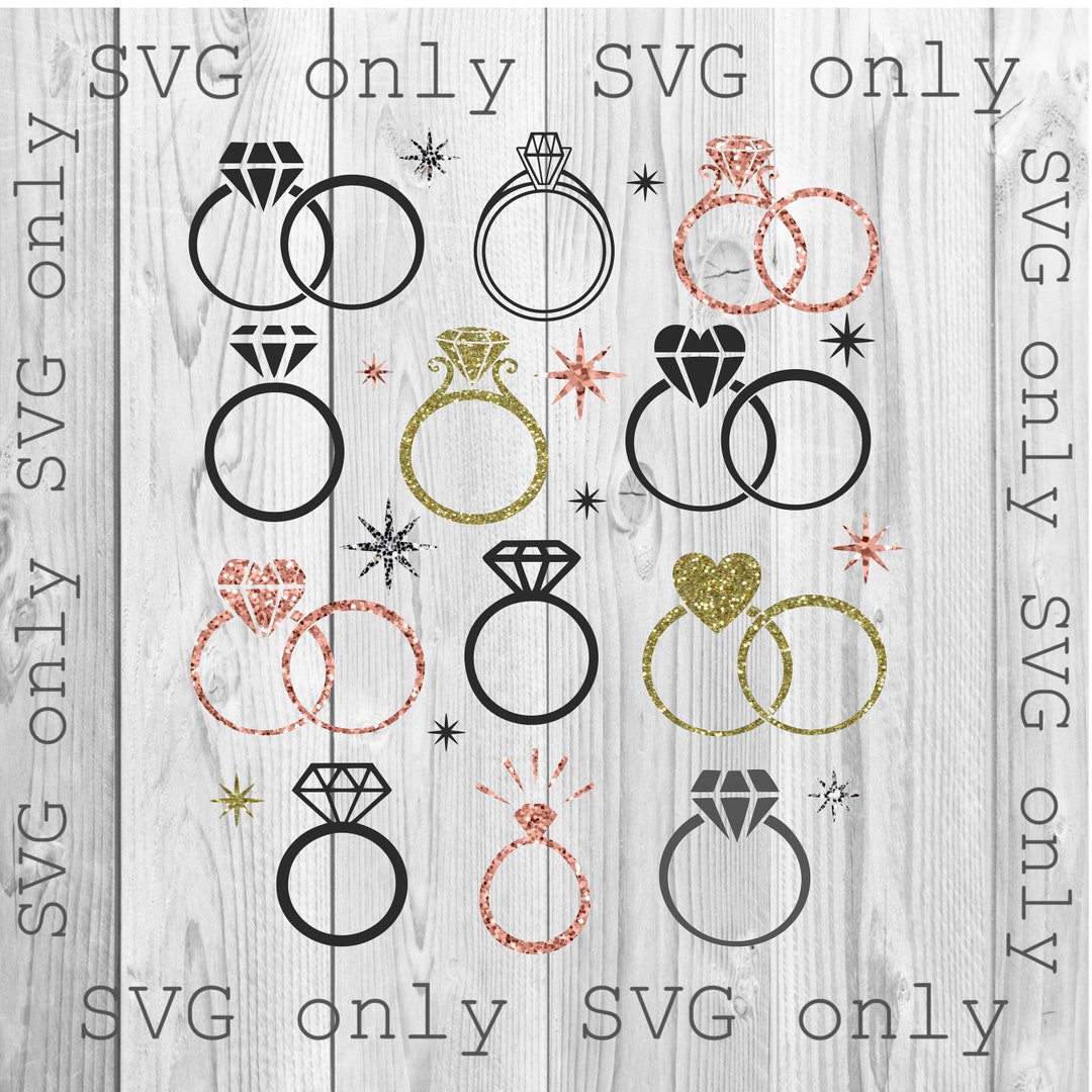 Engagement Ring SVG, Wedding Ring Svg, Diamond Ring SVG, Ring Svg