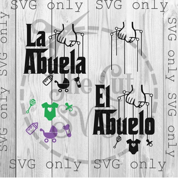 El Abuelo Svg, La Abuela Svg, Abuelos svg, Awesome Abuelo, Grandparents Svg, Announcement Svg, Instant download Silhouette Cricut Svg