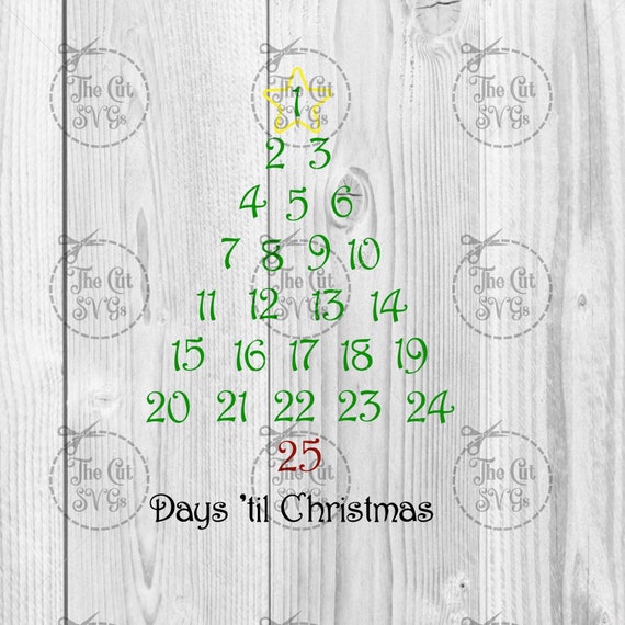 Download Free Christmas Countdown Svg Days Til Christmas Svg Christmas Etsy SVG DXF Cut File