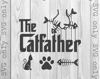 El Catfather Svg, Cat Dad Svg, The Cat Father Svg, Día del padre SVG, Dad SVG, Funny Dad Svg, Dad Gift Svg, Cat Lover Svg, Cat Svg, Svg Only