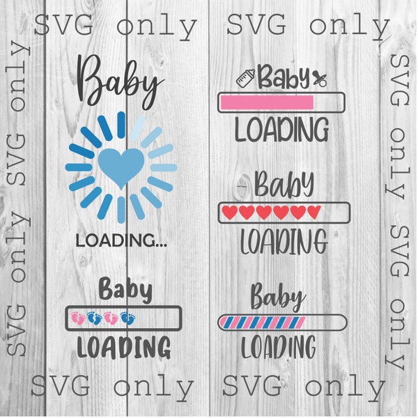 Baby Loading Svg, Baby Svg, Maternity Svg, Pregnant Svg Svg, I'm Preggo SVG, We Are Expecting SVG, Pregnancy Announcement Svg, Svg ONLY
