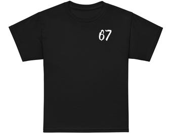 Kids “67” Viral Tee – Steal a Brain Rot Trend Shirt – Tee for Boys & Girls