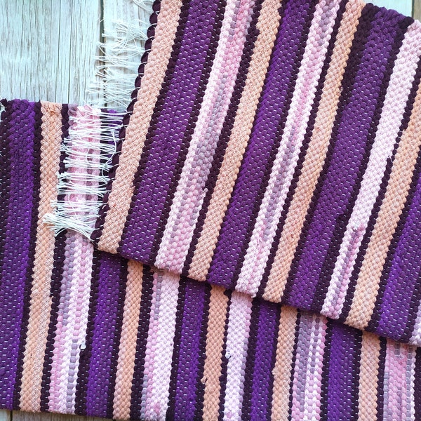 Purple Rag Rug Etsy