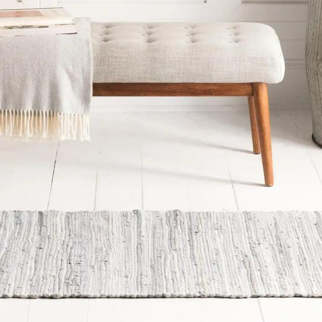 Modern Farmhouse Hallway Runner Recycled Runner Rug Cotton Etsy