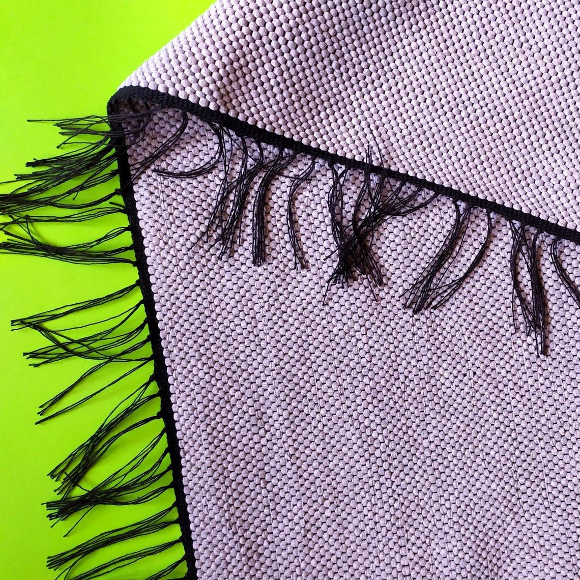 Light Grey Kitchen Runner Rug Hand Woven Rag Rug Small Area Etsy