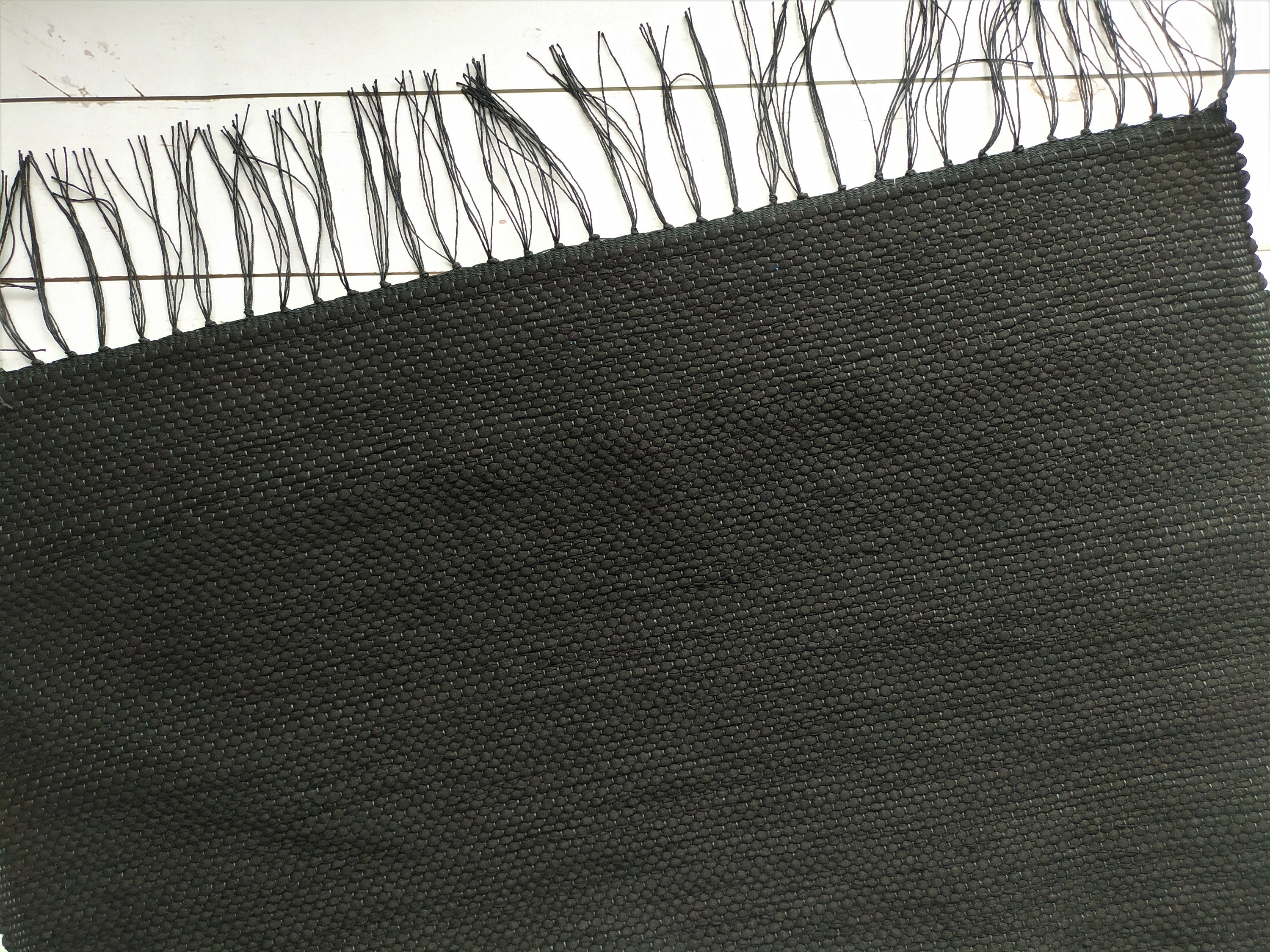 Black Cotton Runner Rug 2x6 for Kitchen Bathroom Mat With or Etsy