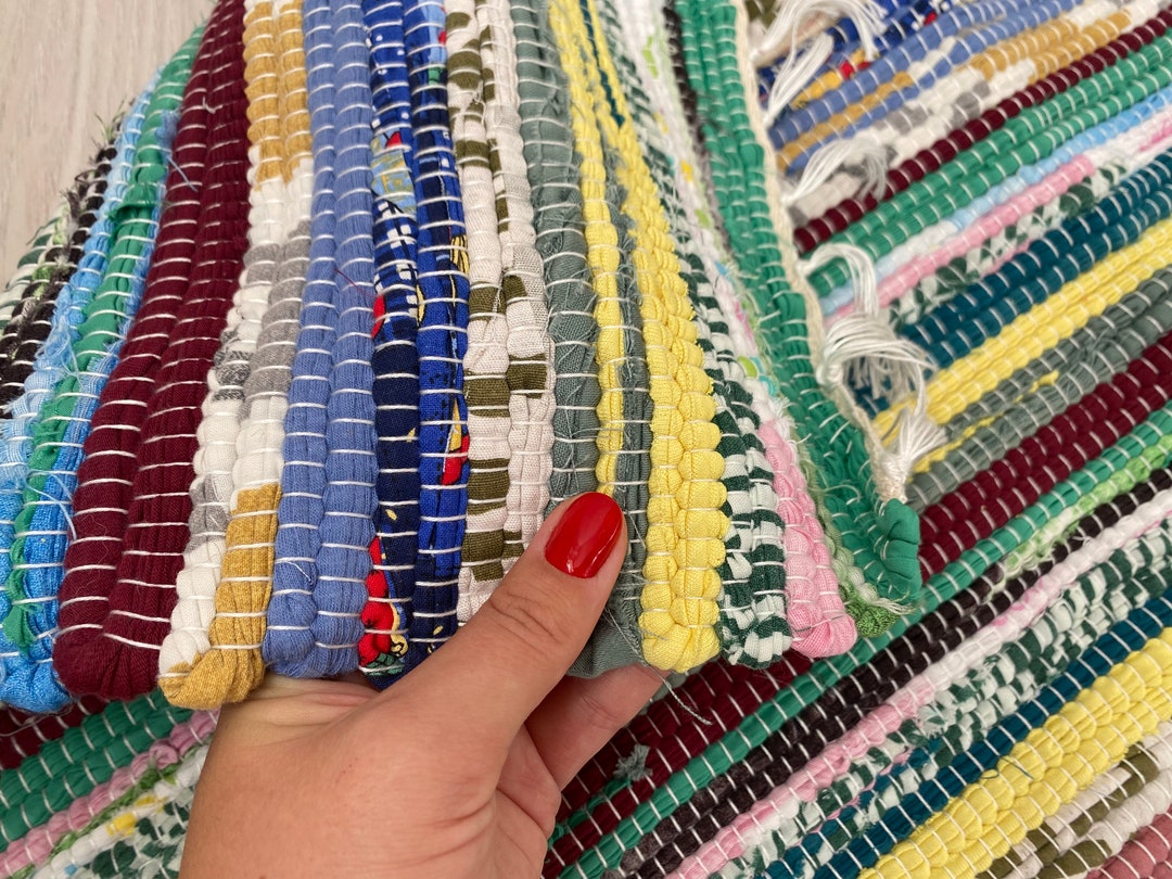 Warehouse Sale Multicolor Rag Rug Fabric Strips 29.5 X 35.4 Etsy
