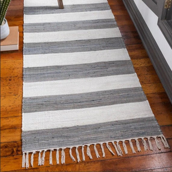 Small Cotton Kitchen Runner Rug Bath Mat Washable Accent Etsy