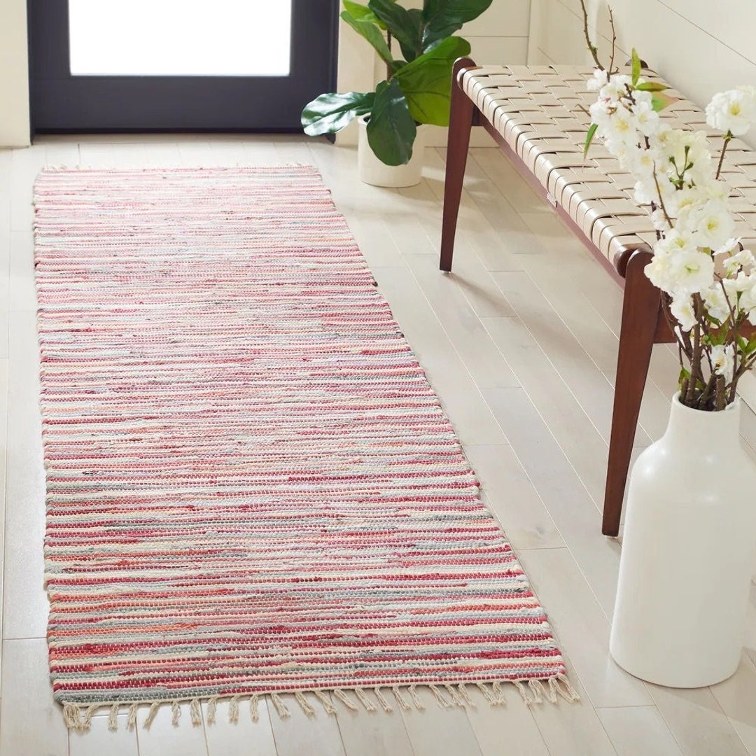 Modern Farmhouse Entry Rug Recycled Area Rugs Hand Woven Etsy