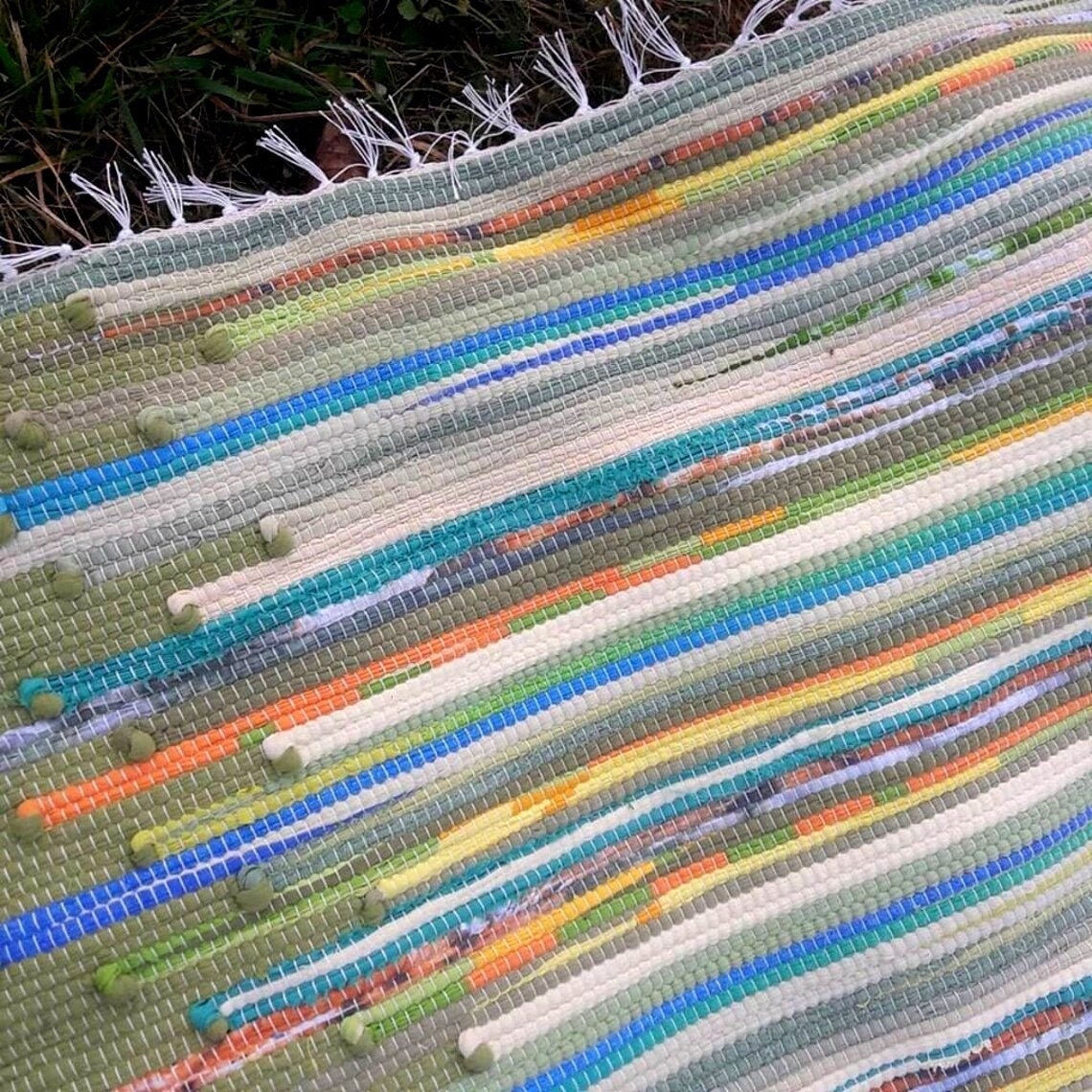 Green Chindi Rug Rag Rug Set Washable Rugs for Living Room Kitchen Entryway 4*6 Green Chindi Rug Rag Rug Set Washable Rugs for Living Room Kitchen Entryway 4*6