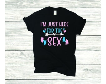 I&#39;m just here for the sex SVG, pregnancy announcement PNG, digital file, Gender Reveal Svg File for Cricut & Silhouette, Png