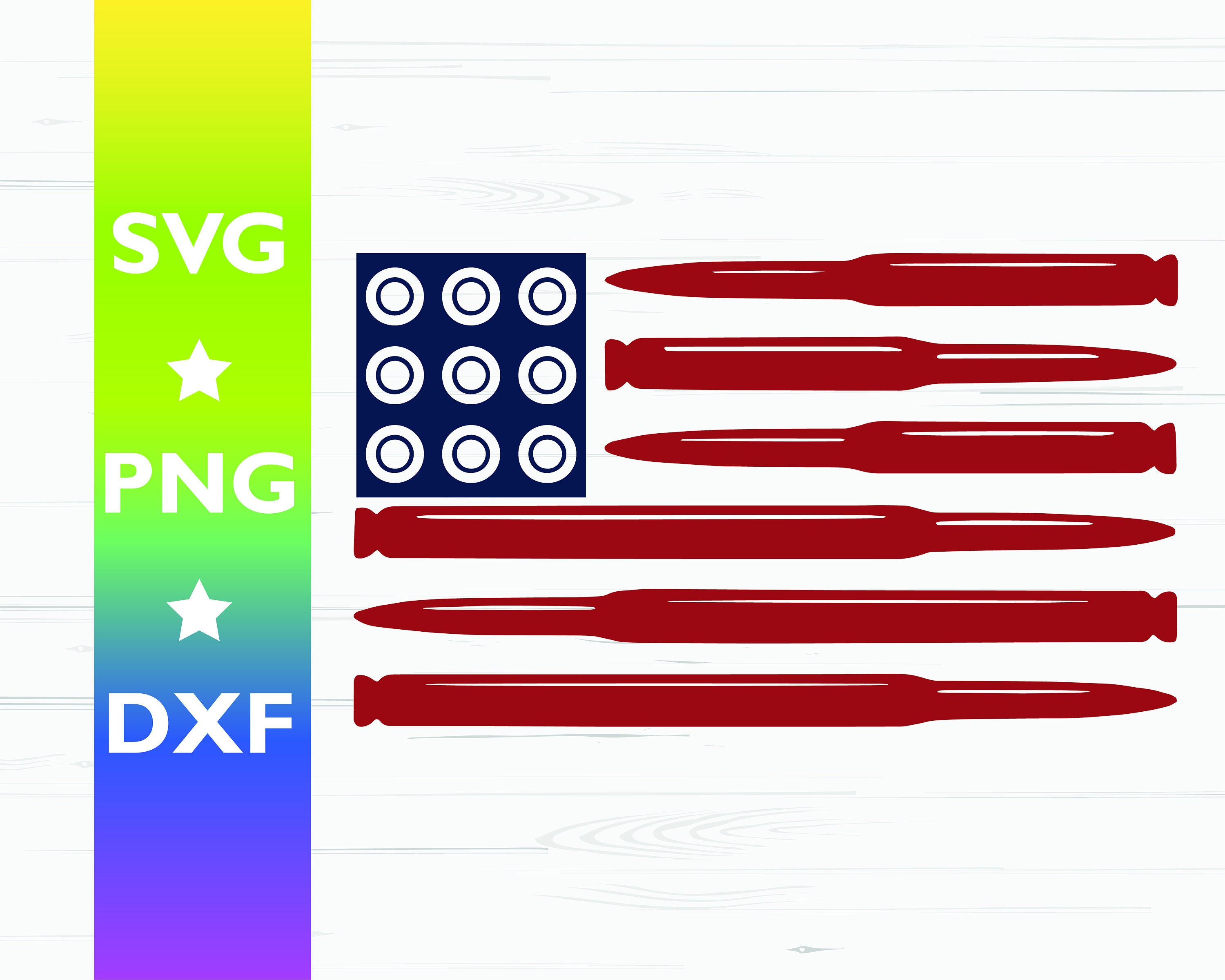 Bullet American Flag svg American Bullet Flag Svg File for | Etsy
