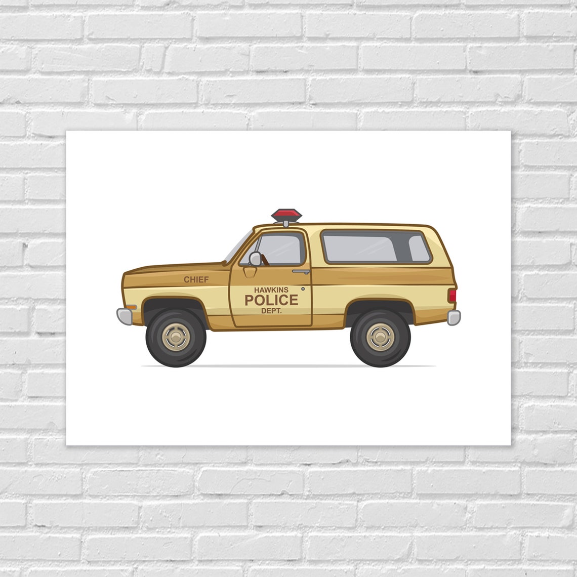 Stranger Things Hopper's Police Car Original Etsy